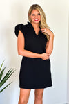 Eleyna Short Sleeve Dress : Black