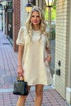 Alexi Pocketed Dress : Light Taupe