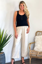 Tribal Camille Pull On Ankle Pant : French Oak