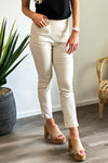 Tribal Angie Pull on Ankle Pant w/ slit : French Oak