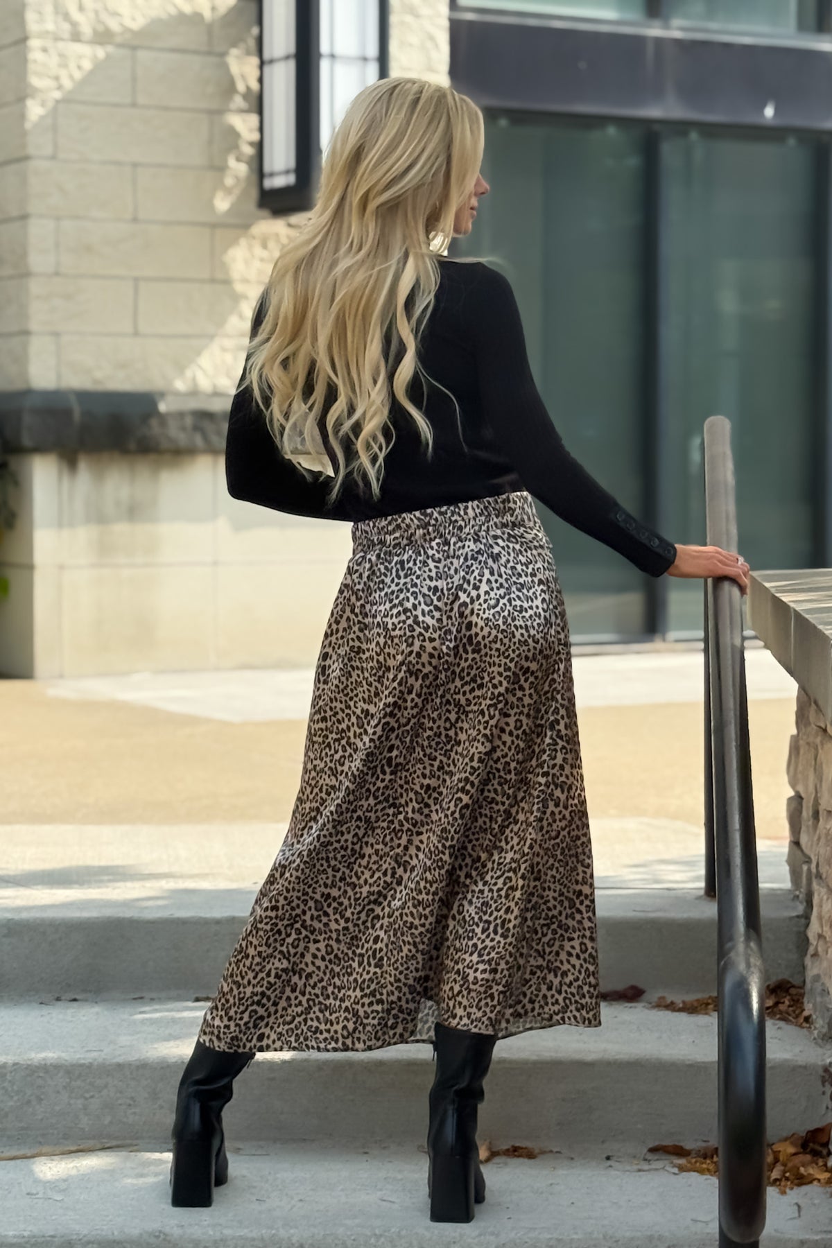 Hartlyn Animal Print Skirt : Mocha