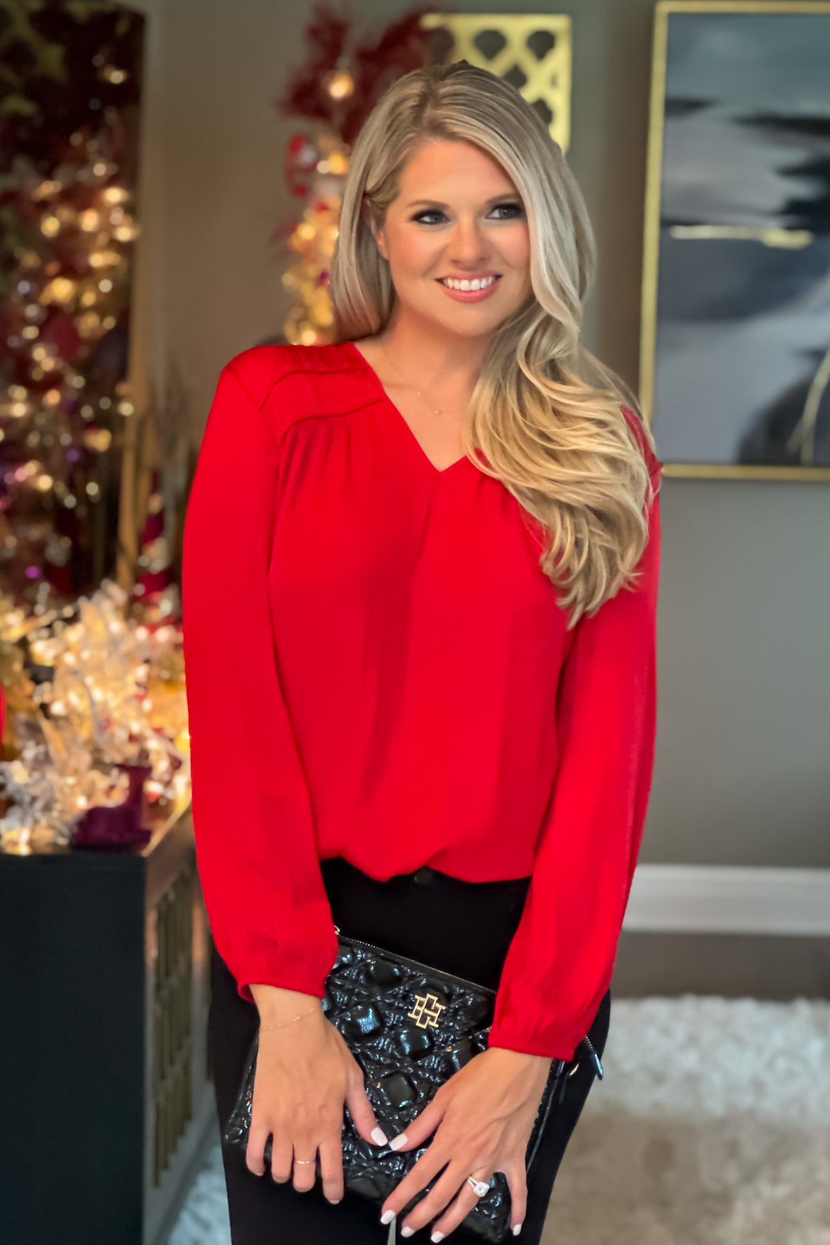 Sylvia Liverpool Blouse : Tango Red