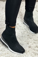 Renato Garini High Top Fashion Sneakers Boots : Black/White