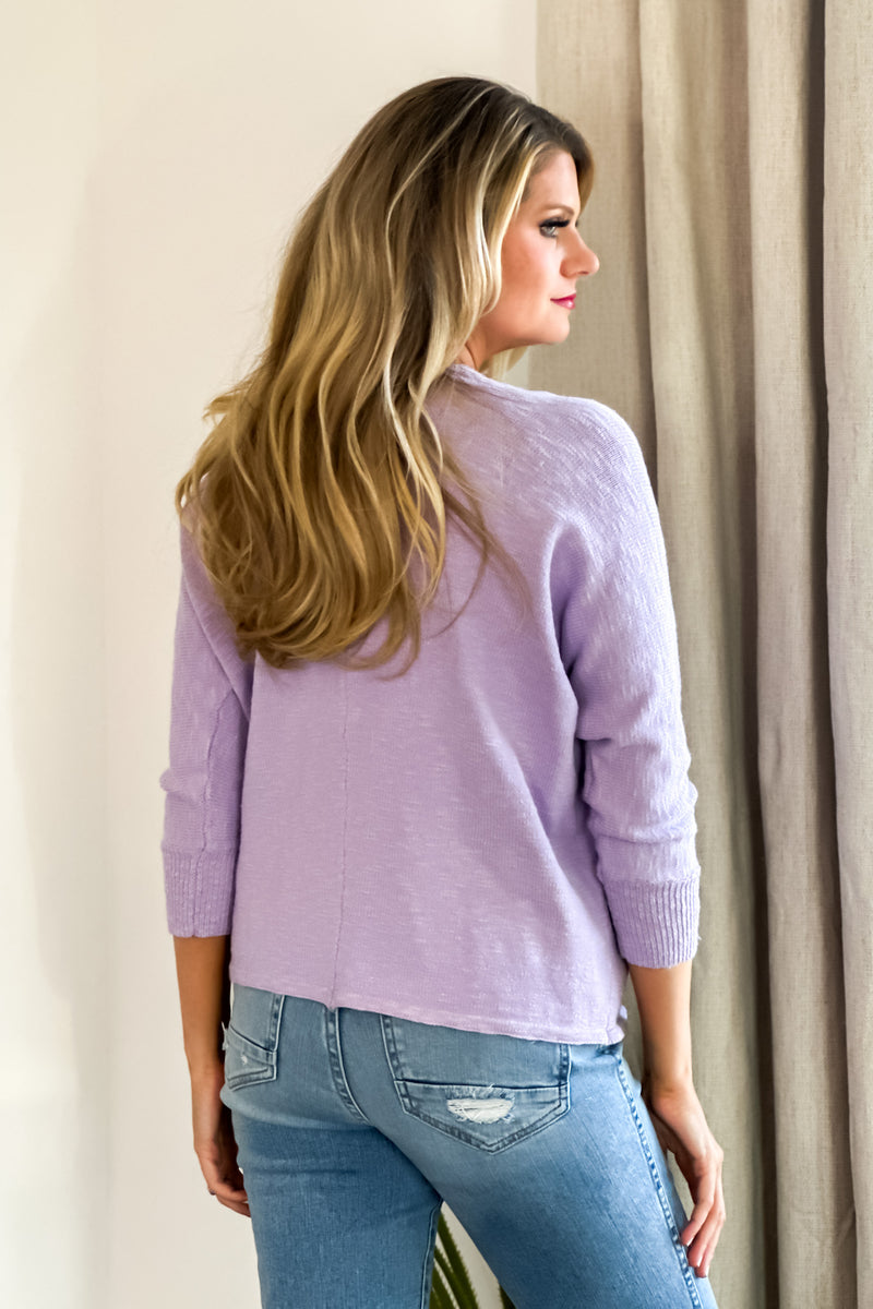 Waiting For You Open Cardigan : Lavender