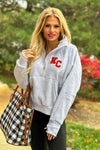 Layla KC Half Zip Fleece Pullover : Heather Grey