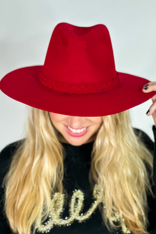 In My Red Era Belted Hat : Red