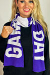Game Day Scarf : Purple/White