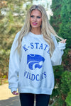 K-State Wildcats Play On Oversized Fleece : White/Purple
