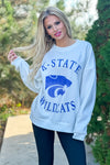 K-State Wildcats Play On Oversized Fleece : White/Purple