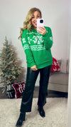 Catching Snowflakes Oversized Sweater : Green