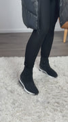 Renato Garini High Top Fashion Sneakers Boots : Black/White