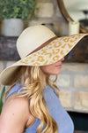 Gilder Leopard Sun Hat : Natural/Gold