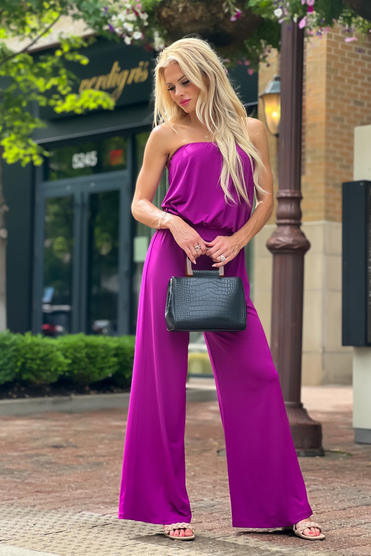 Veronica M Azalea Tube Jumpsuit : Plum