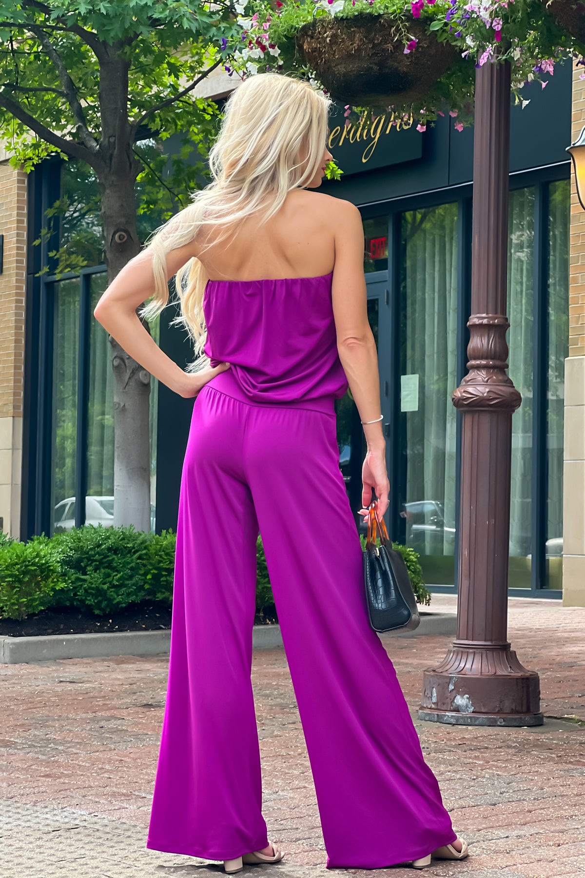 Veronica M Azalea Tube Jumpsuit : Plum