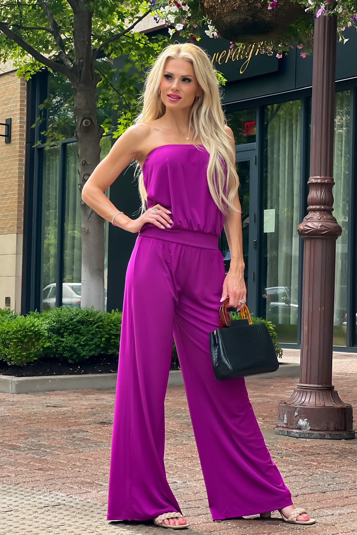 Veronica M Azalea Tube Jumpsuit : Plum