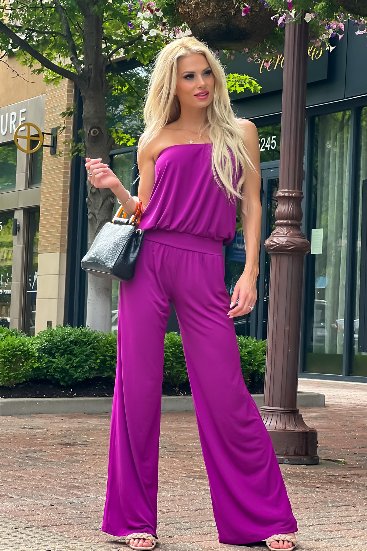 Veronica M Azalea Tube Jumpsuit : Plum