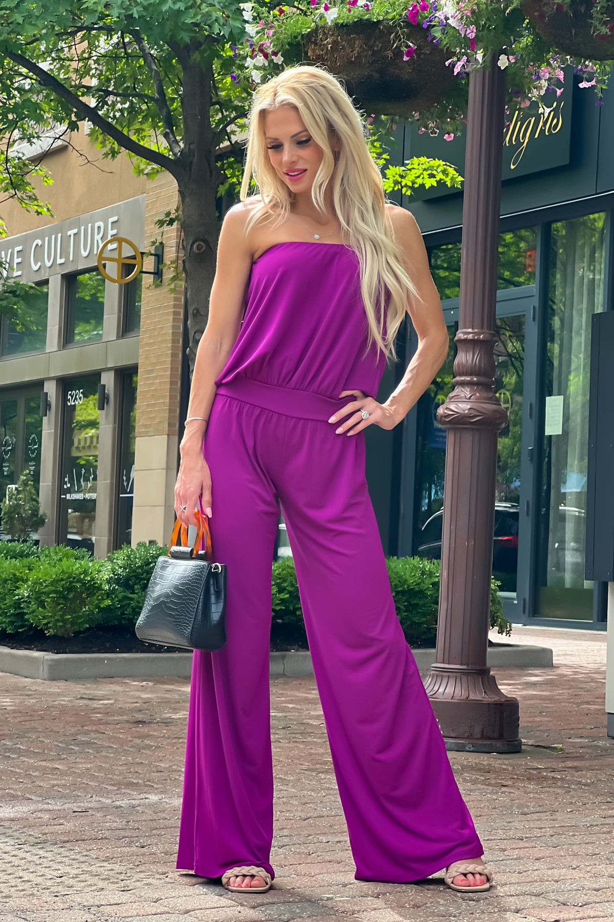 Veronica M Azalea Tube Jumpsuit : Plum
