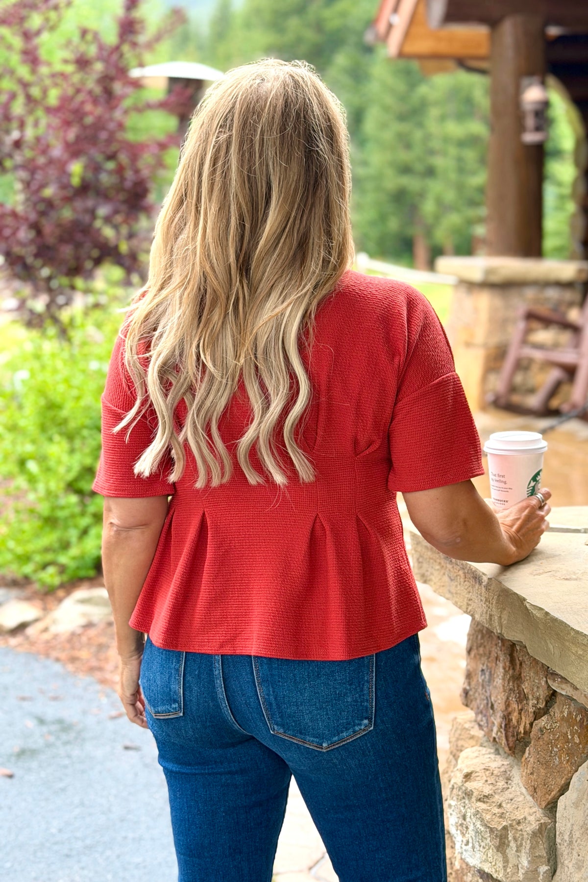 Sibylle Drop Shoulder Top : Rust