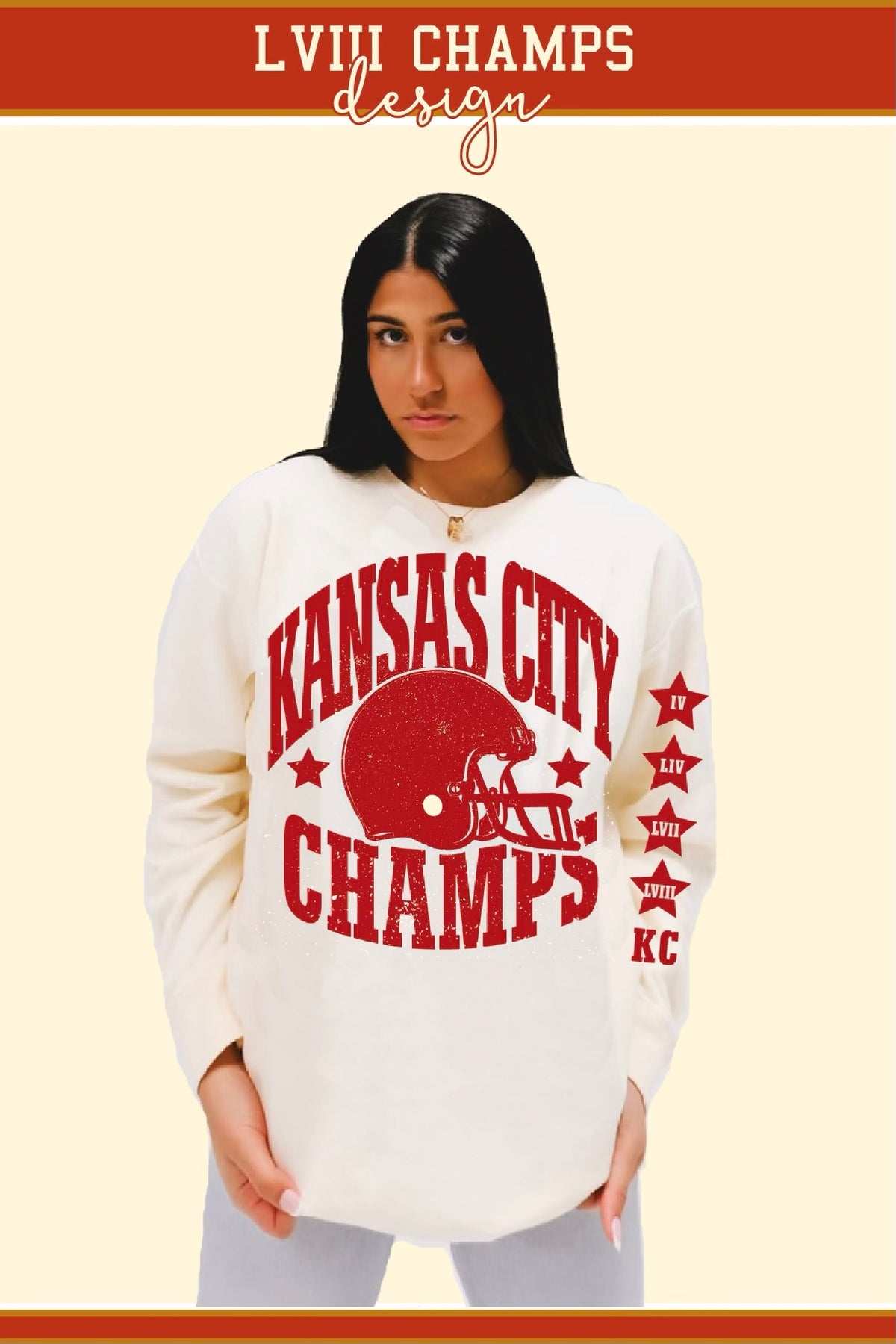 1KC Kansas City Champs Sweatshirt : Off-White