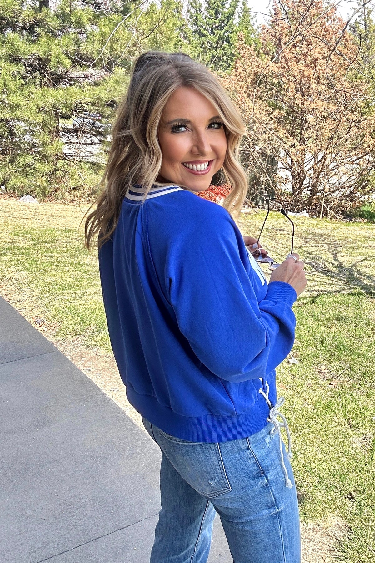 Kansas City Baseball Ties Pullover : Royal Blue