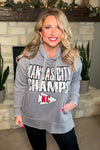 Kansas City Champs Hoodie : Vintage Grey