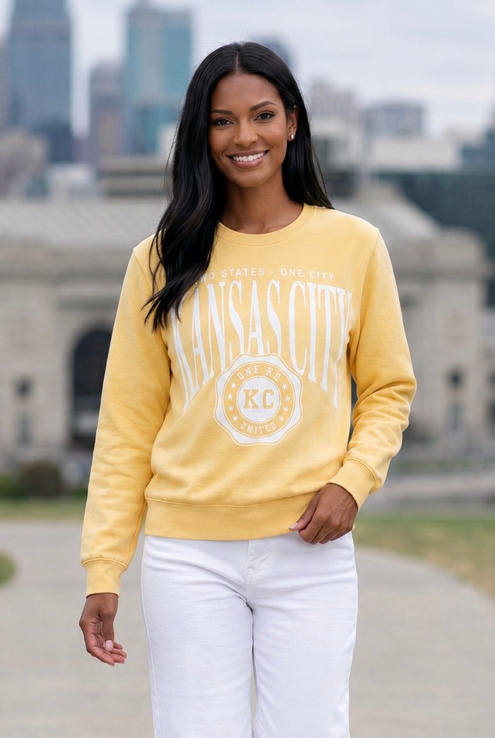 1KC Two States One City Sweatshirt : Yellow