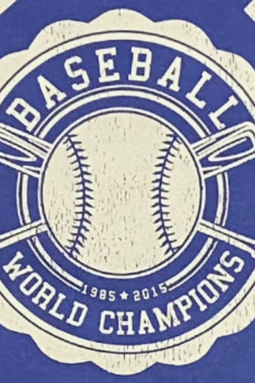 1KC Kansas City Baseball World Champions Tee : Blue