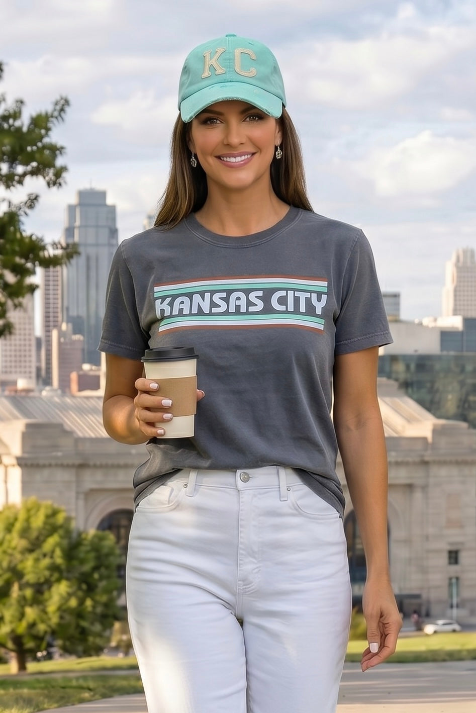 1KC Kansas City Parkway Tee : Denim