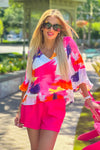 La Jolla V neck Blouse : Pink