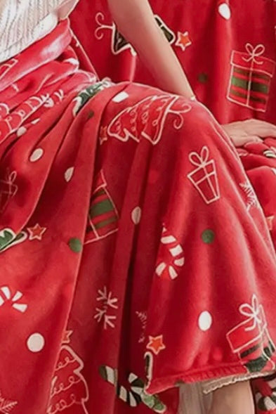 Mini Christmas Throw (Decor/Lap/Baby) : Red Tree
