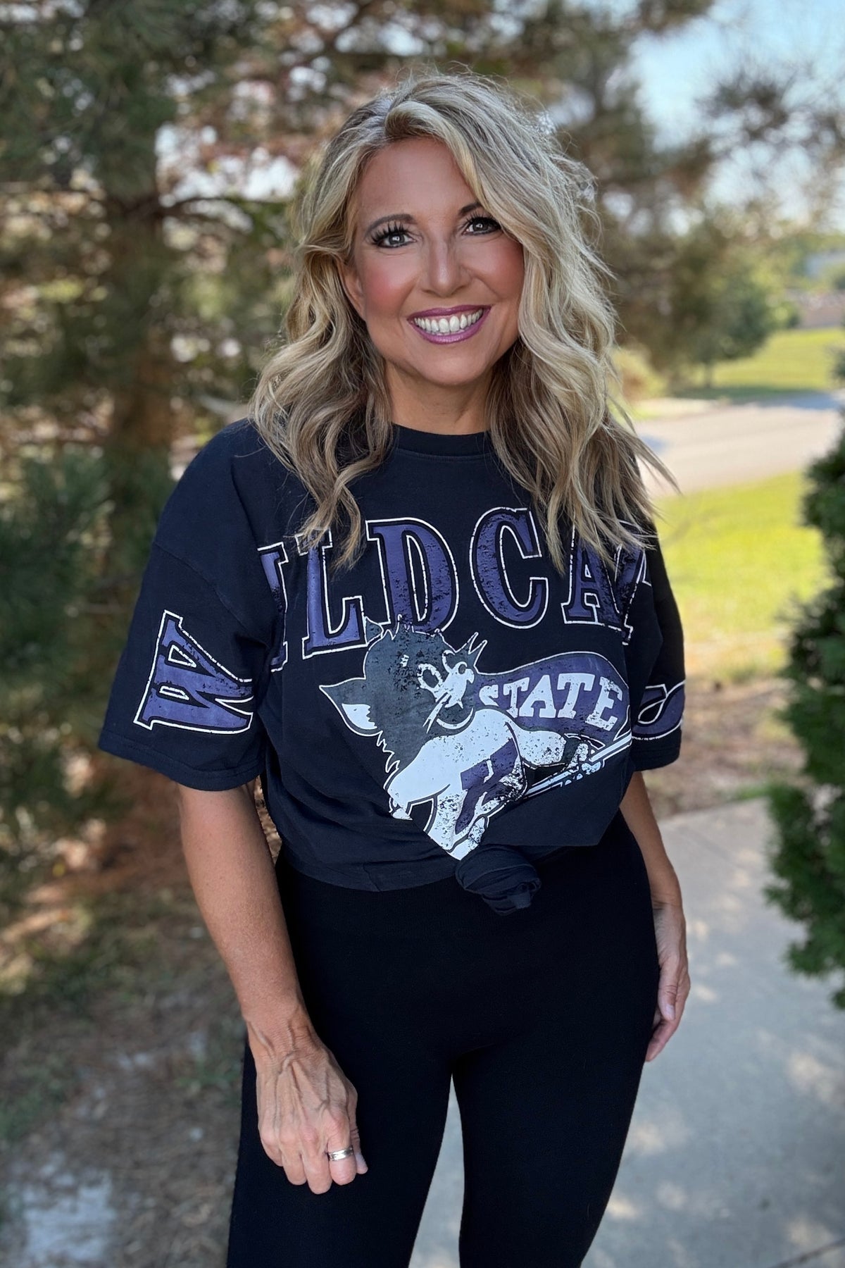 KSU South Split Oversize Tee : Black