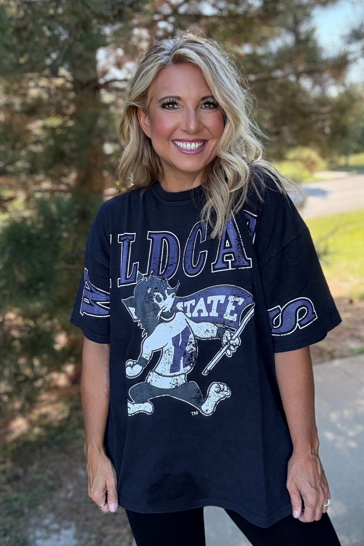 KSU South Split Oversize Tee : Black
