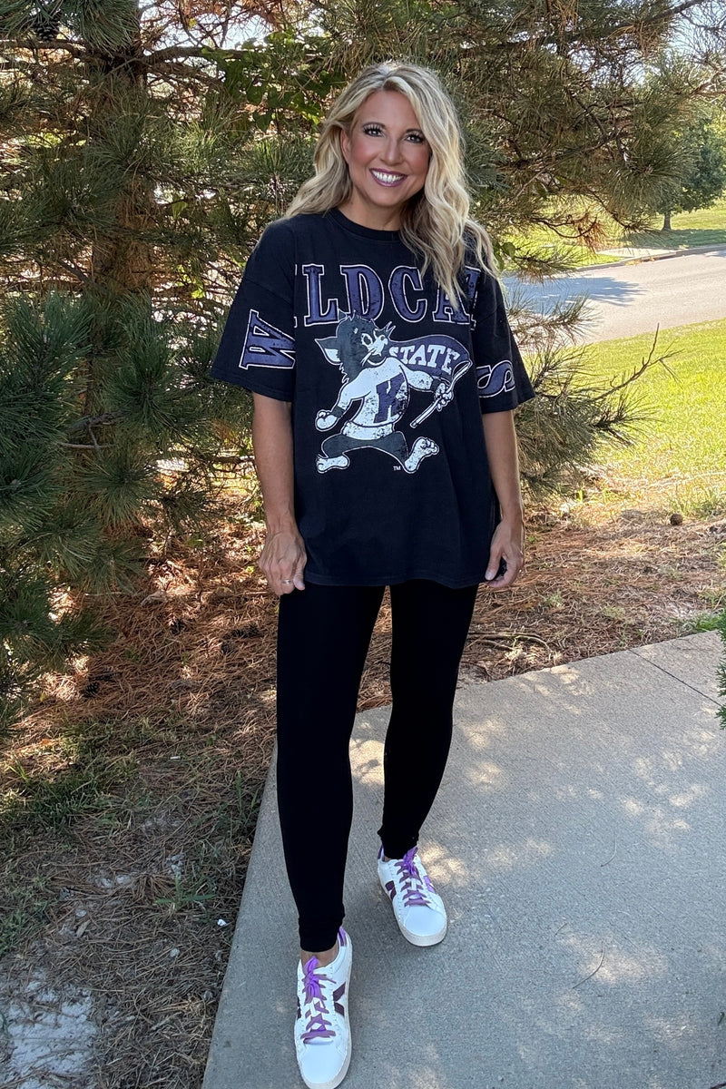 KSU South Split Oversize Tee : Black