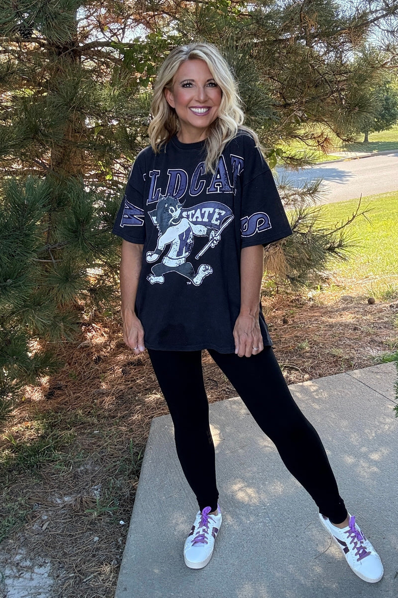 KSU South Split Oversize Tee : Black