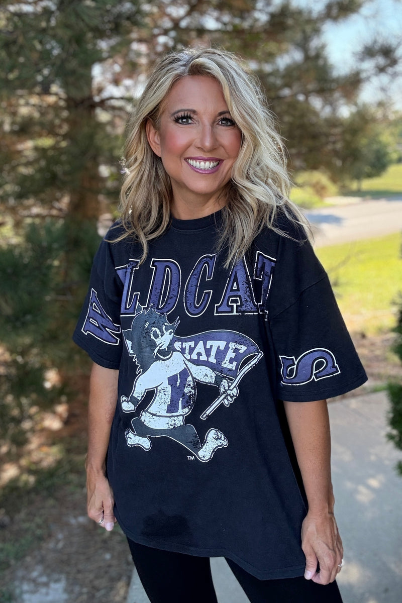 KSU South Split Oversize Tee : Black