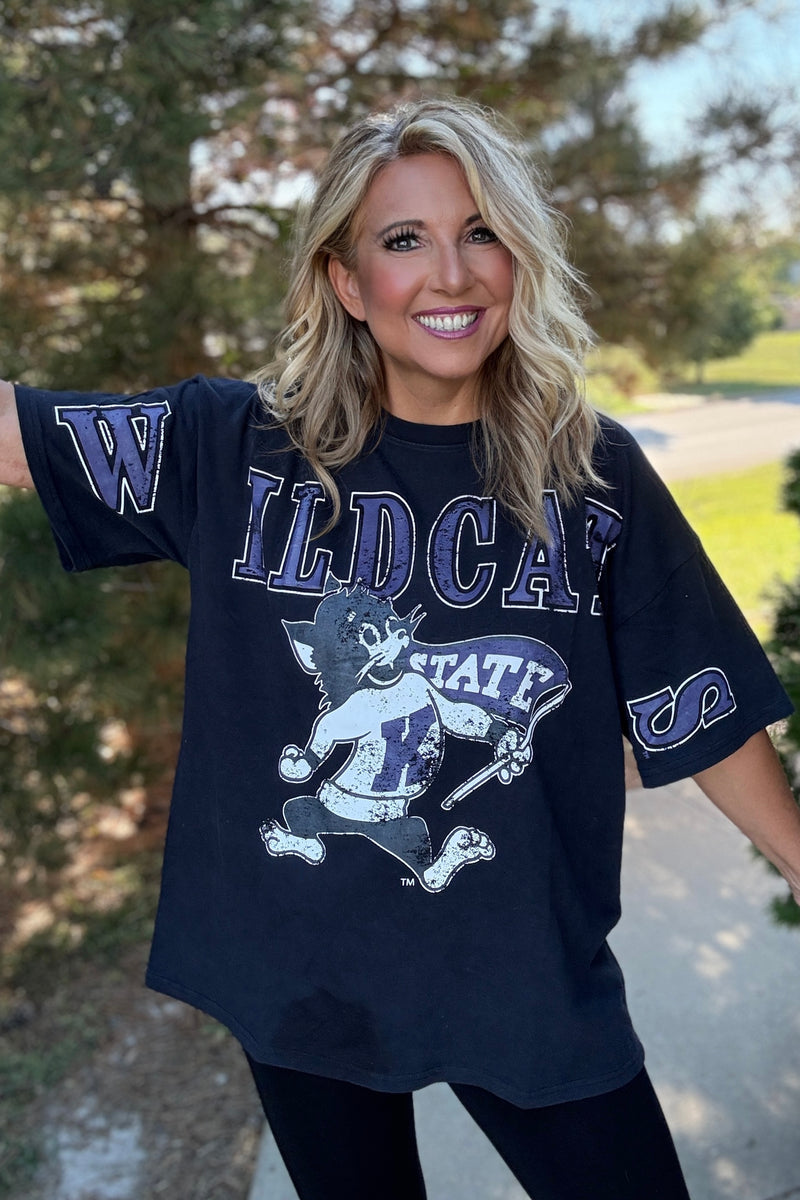 KSU South Split Oversize Tee : Black