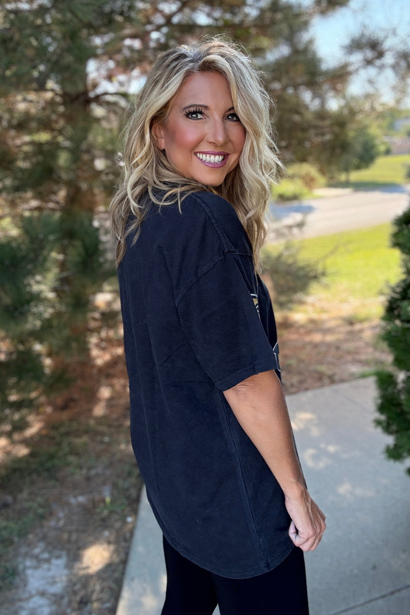 Mizzou South Split Oversize Tee : Black