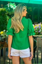 Do What You Can Do Textured Knit Top : Green