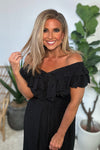 Tribal Delvina Maxi Dress w/ Front Detail : Black