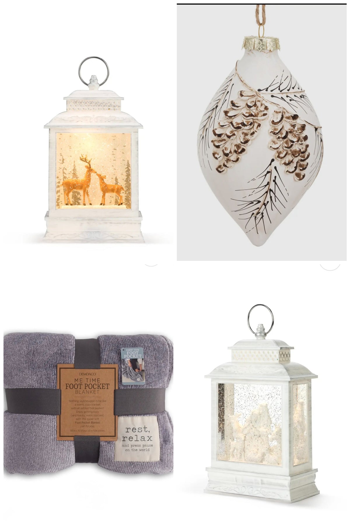 Demdaco Foot Pocket Blanket & Lanters