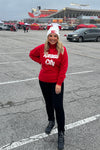 Tinley Puff Turtleneck Kansas City Sweater : Red