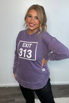 Exit 313 Vintage Sweatshirt : Washed Purple