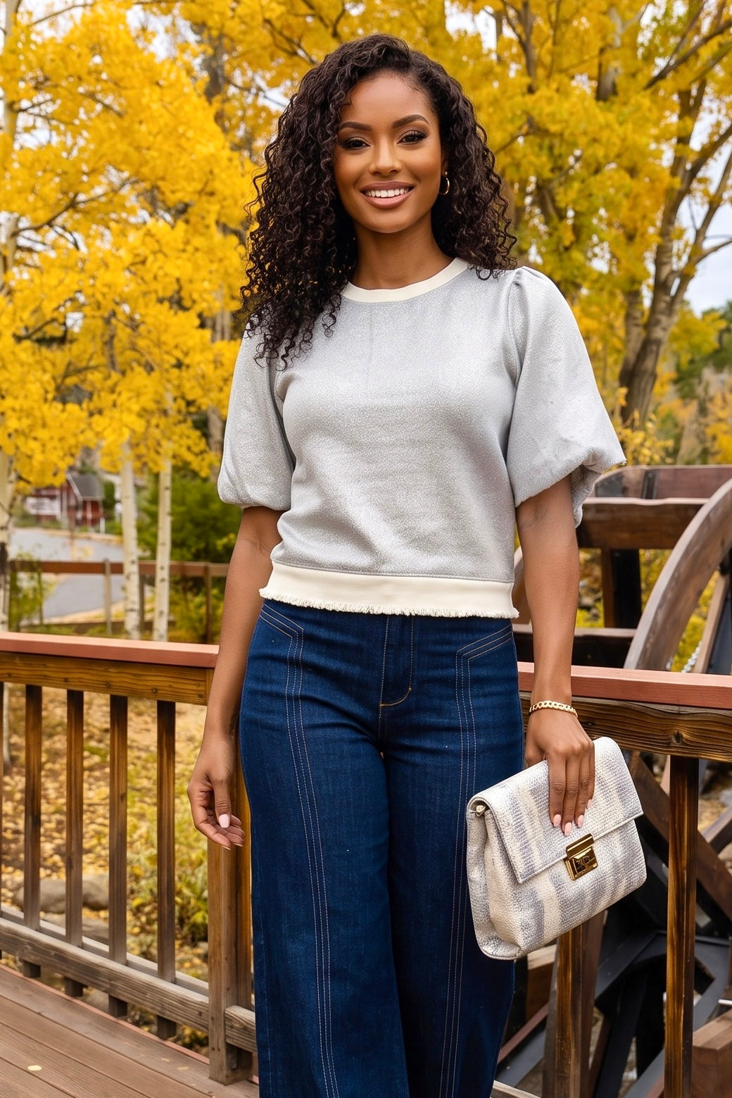 Quintessa Faux Leather Top : Cream