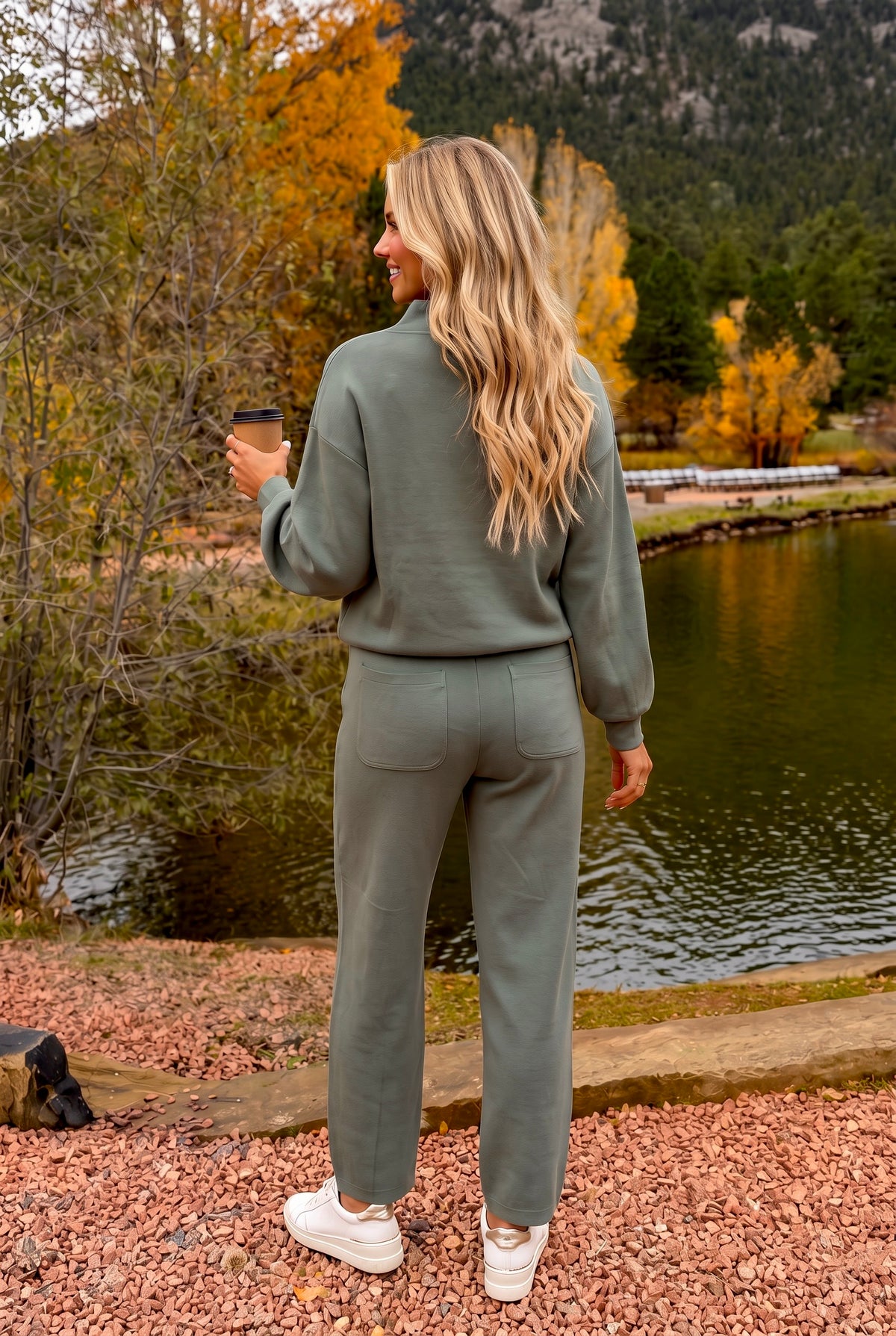 Birkley Quarter Zip Pullover : Sage