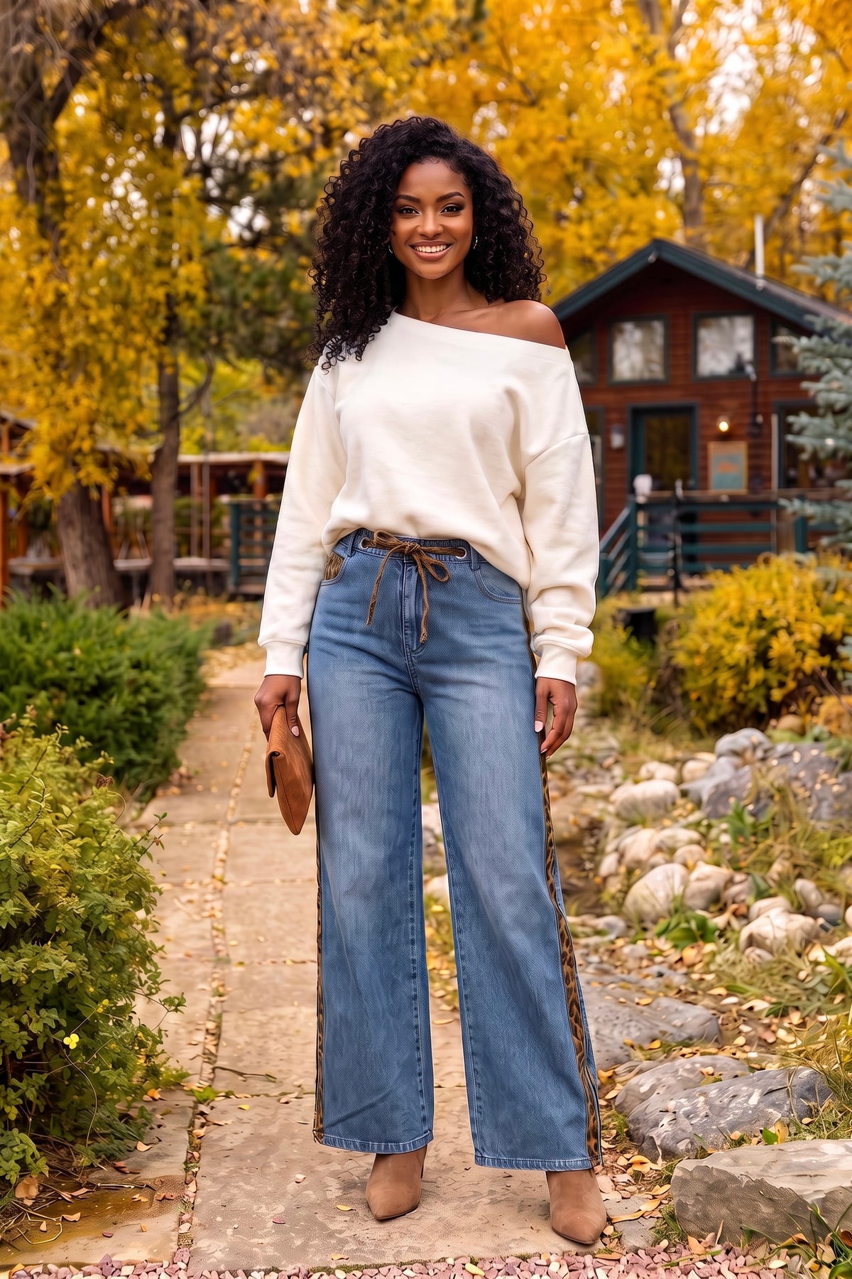 Mabeline Fleece Off Shoulder Top : Bone