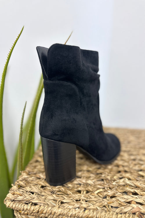 Last Call Corky Faux Suede Boot : Black