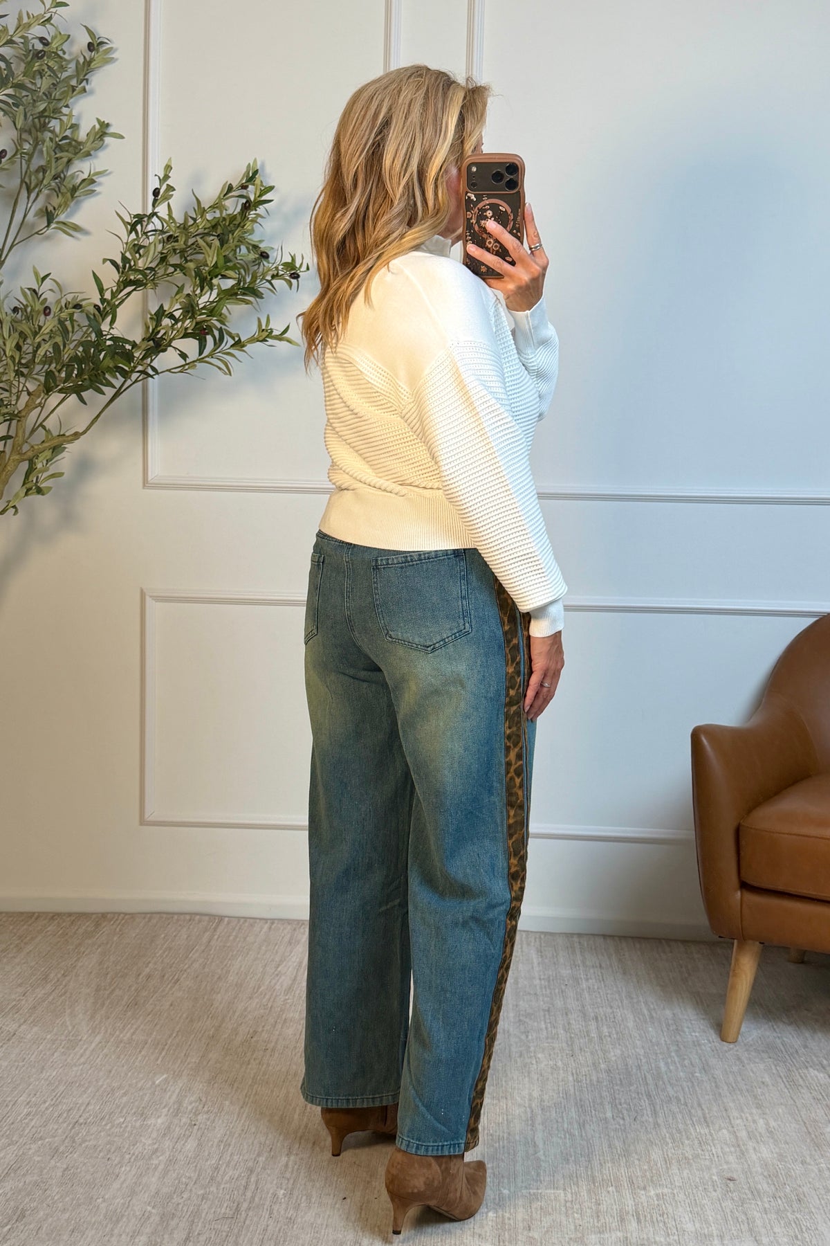 Milia Fine Gauge Half Zip Sweater : Off White