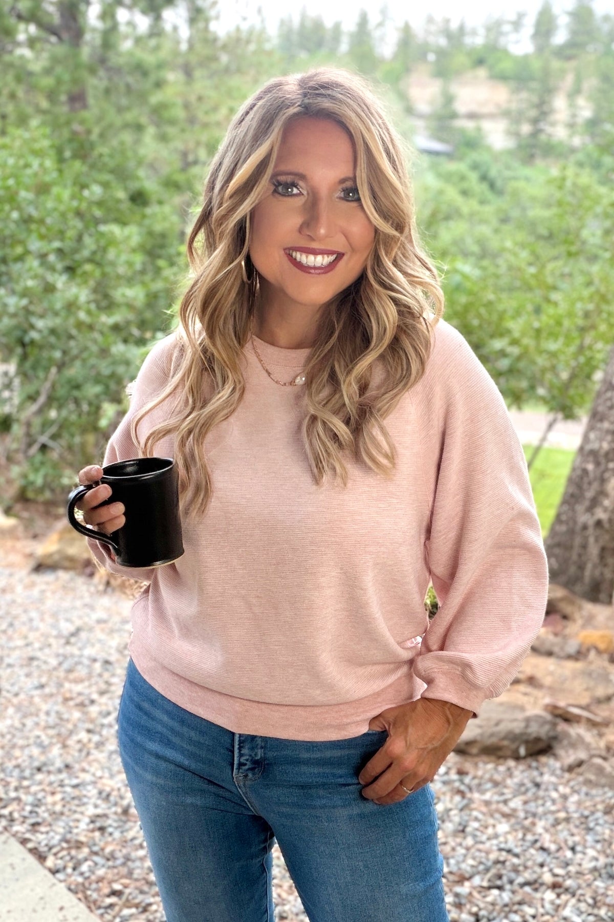 Josie Relaxed Fit Sweatshirt : Pink