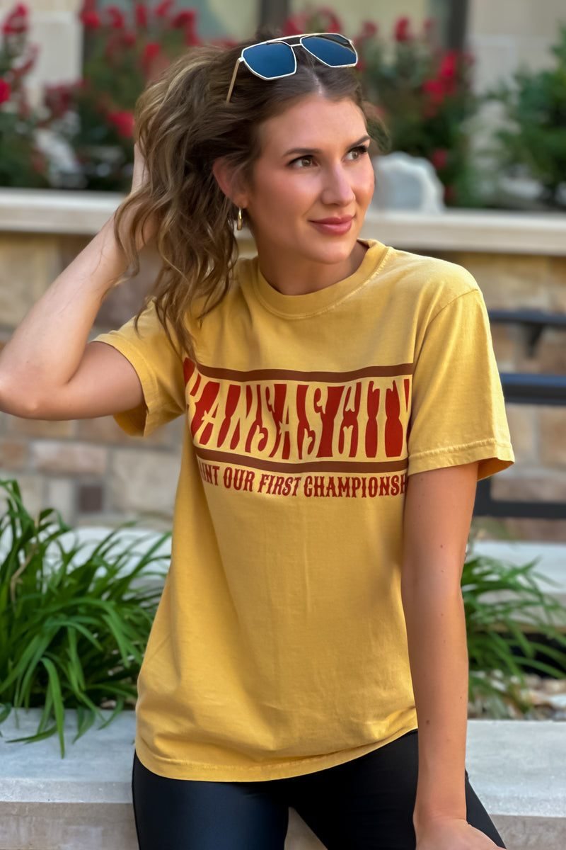 1Kc 1st Champ Tee: Mustard