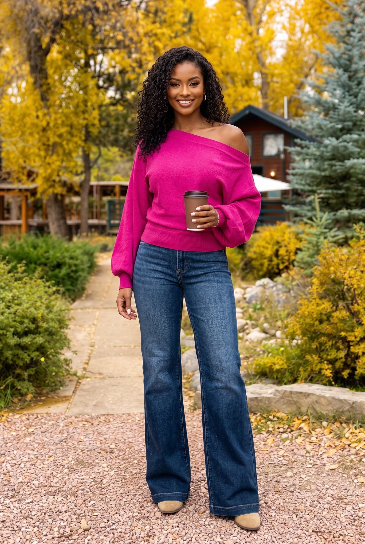 Ailsa Boat Neck Sweater : Orchid